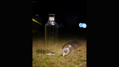 Clear Glass Water Bottle with Time Marker –  High Borosilicate with Lid